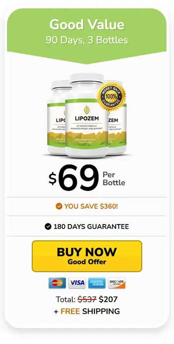 Lipozem - 3 Bottle Best Seller